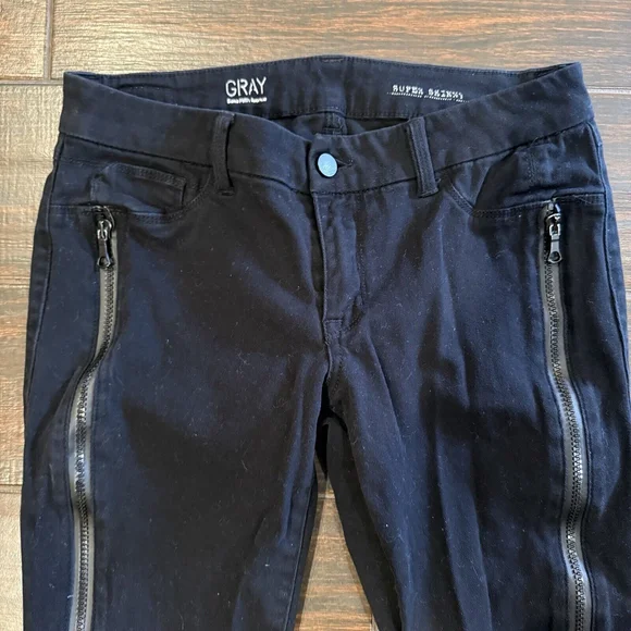 Gray by Saks Fifth Avenue Womens Super Skinny Jeans Zippers Size 6 - Picture 5 of 8